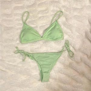 Green Billabong Triangle Bikini